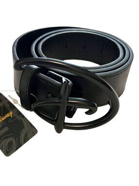 Buckle-Down x Disney Black Vegan Leather Belt Black Signature D Logo Size S